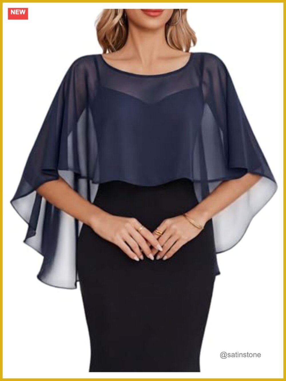 Chiffon Cape Shawl Wrap for Evening Dress Wedding Cover Up